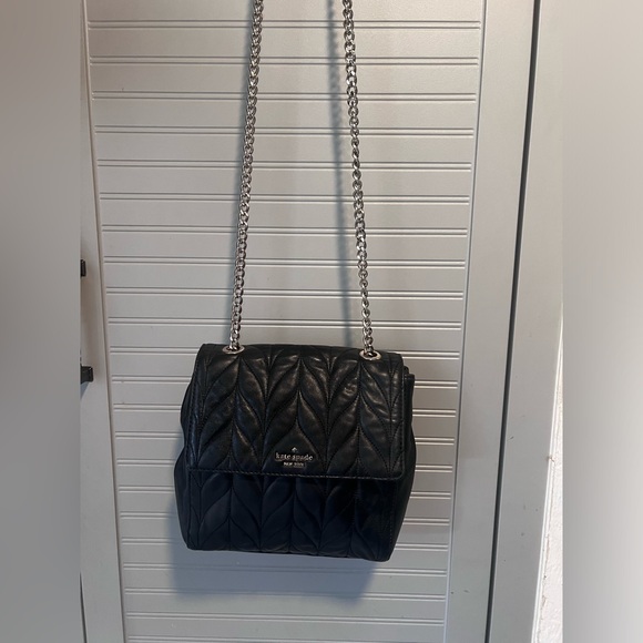 Kate Spade Brayden Briar Lane Quilted Black Leather Backpack Crossbody EUC $498 - Picture 2 of 16